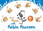 Children hand disinfection Robin Raccoon EN