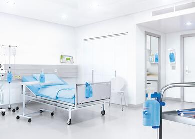 Desinfektionsmittel strategisch positionieren