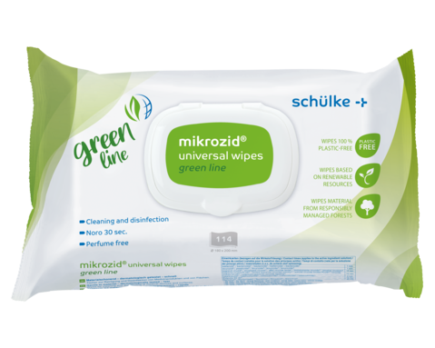 mikrozid universal wipes green line Produktbild