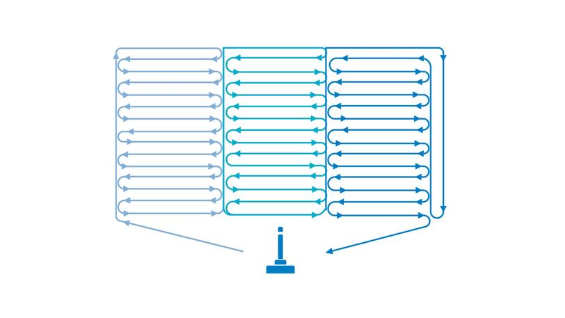 Technik zur Desinfektion oder Reinigung von Bodenflächen