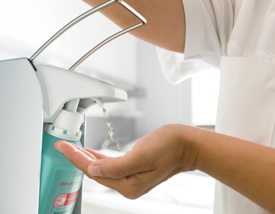 Hand hygiene in accordance with KRINKO recommendation: schülke launches innovative retrofit set for the hyclick® system for Euro dispensers