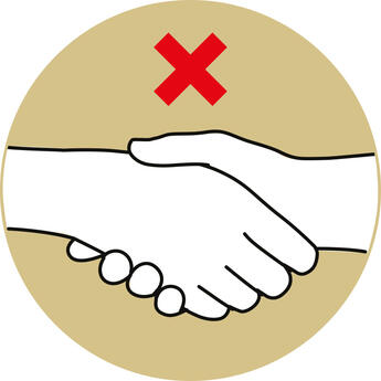 Händeschütteln vermeiden