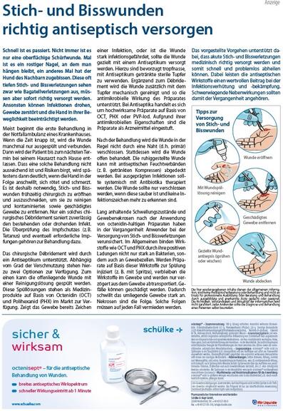 Stich- und Bisswunden richtig antiseptisch versorgen