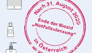 „Notfallzulassung“ von Bioziden läuft mit 31. 08. 2020 aus!