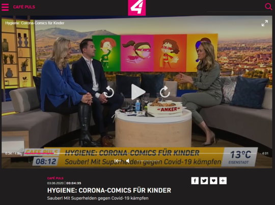 PULS4: Hygiene-Comics für Kinder