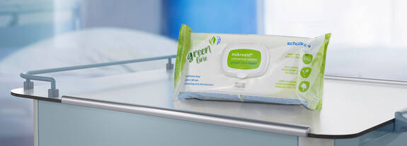 Nouvelle stabilité à l'ouverture de 3 mois pour nos lingettes mikrozid green line – pour encore plus de durabilité!