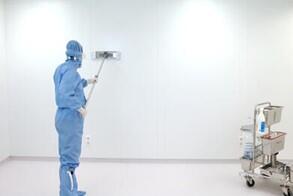 Desinfection des murs par essuyage